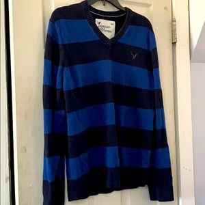 Black & Blue Striped Sweater
